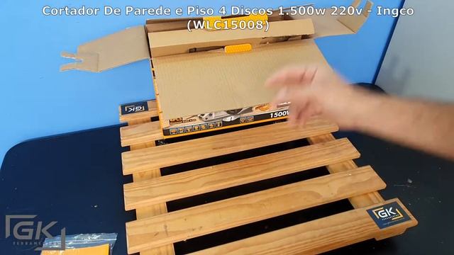 Cortador De Parede e Piso 4 Discos 1.500w 220v - Ingco (WLC15008) Unboxing +Vídeo смотреть онлайн