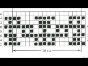 Мозаичное вязание крючком прямого полотна по схемам обычным без крестиков