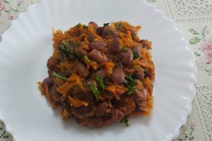 Фасоль с овощами