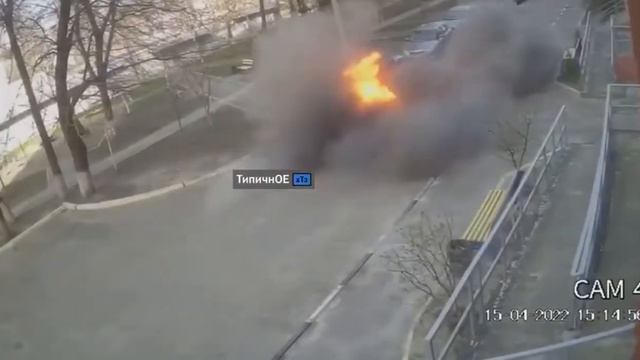 Повезло, прилёт снаряда Харьков. смотреть онлайн