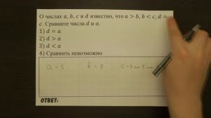 О числах a, b, c и d известно ... | ОГЭ 2017 | ЗАДАНИЕ 2 | ШКОЛА ПИФАГОРА