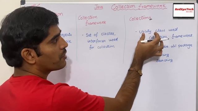 # 77 Difference between Collection, Collection framework and Collections in Java? | Java |RedSysTec