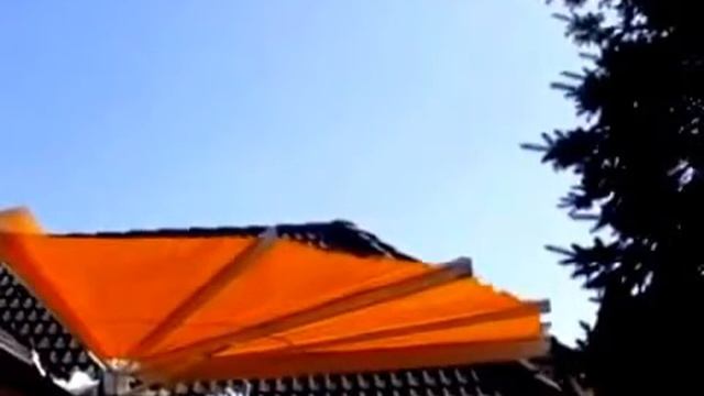 Веерная маркиза для внутренних примыканий до 132град,радиусом до 4,25м и переменным наклоном смотреть онлайн