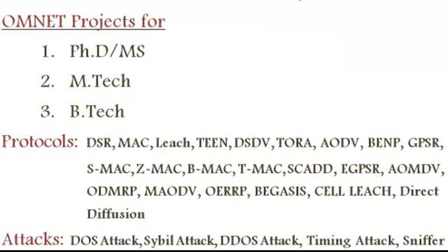 NETWORK PROJECTS OMNET IN EUROPE