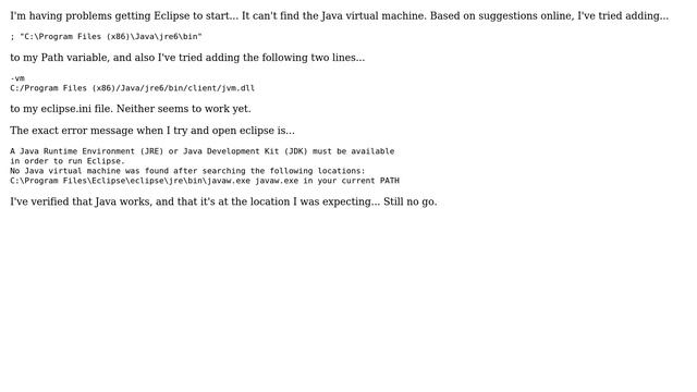 Eclipse can't find the Java Virtual Machine (3 Solutions!!) смотреть онлайн
