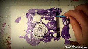 Fluid Acrylic Abstract Speed Painting | Purple Tree Town