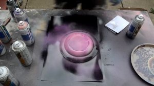 3D фиолетовая планета. Серия Космос. Рисование баллончиками