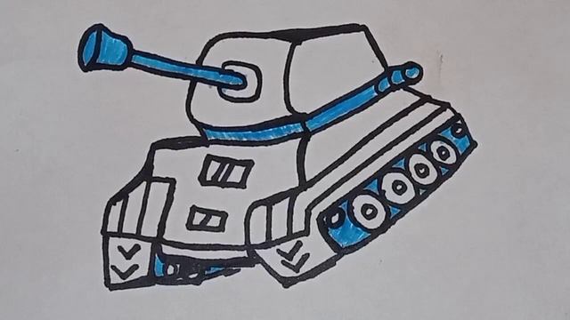 Как нарисовать танк для детей/How to Draw a Tank for Kids/Cara menggambar tangki untuk anak-anak смотреть онлайн