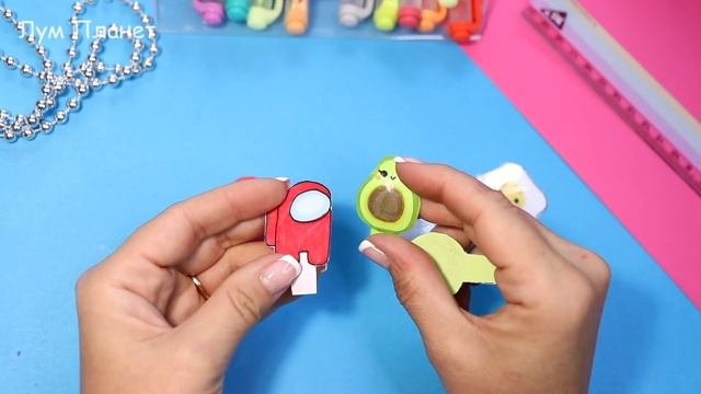 DIY Мини СКВИШИ - ТОППЕРЫ на карандаш ИЗ БУМАГИ своими руками!