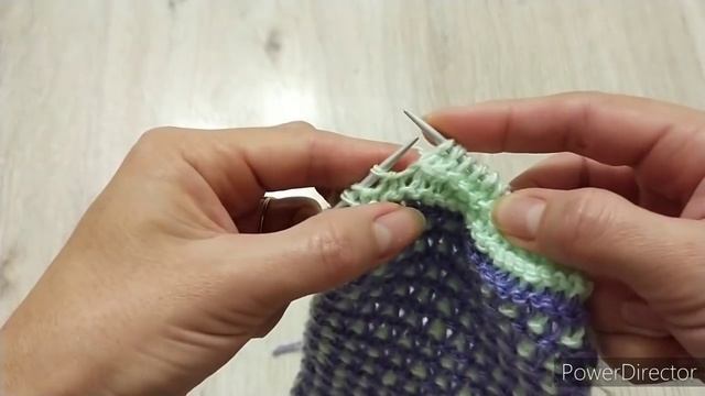 Простейшие следки одним полотном/спицами