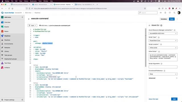 Execute command on vm without username and password | Azure Devops смотреть онлайн