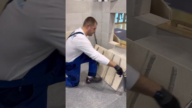 Монтаж выравнивающих панелей Bonolit для быстрой внутренней отделки стен #домизгазобетона #отделка