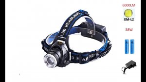Налобный фонарь с Aliexpress 6000LM CREE xm-l T6
