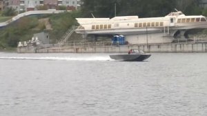 катер росомаха 640 +стационарный водомет испытание