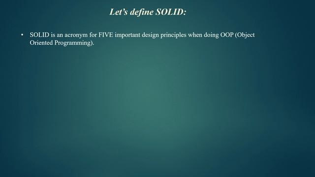 Introduction to SOLID Design Principles