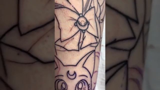 Sleeve start #cosplay #anime #tattoo #animetattoo #sailormoon #moon #L