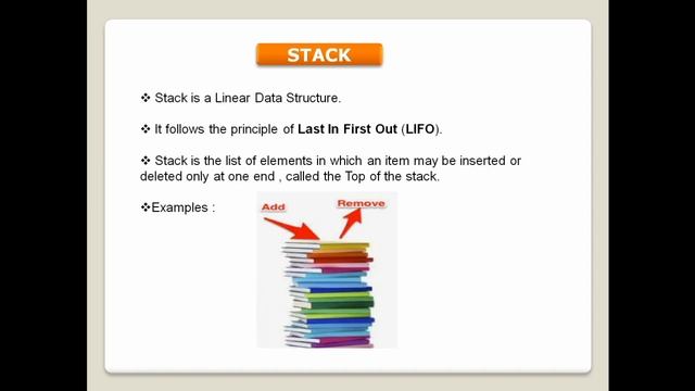 Data Structure Through PYTHON. Operations on data structure.  STACK
