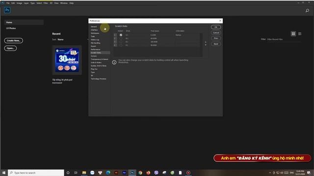 Fix lỗi Photoshop bị lỗi đầy ổ cứng "scratch disk are full" смотреть онлайн