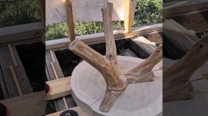 столик из спила дерева