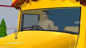 Wheels On The Bus Go Round And Round (Vehicles 2) - 3D Nursery Rhymes & Songs for Kids