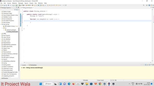 String Reverse in Java  #codewithravikant #java #physicswallah #apnacollge #learn #codingninja #cod
