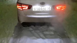 Двойной выхлоп Киа Рио 3