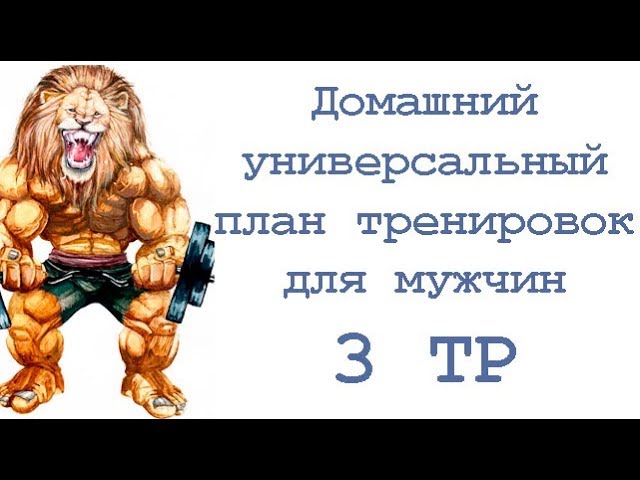 Домашний универсальный план тренировок для мужчин (3 тр)