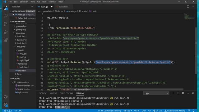Serving Files from Golang Web Server - Golang Web Dev