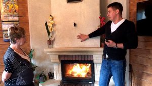 Камин для отопления каркасного дома. Заказчик очень доволен камином 2 года спустя