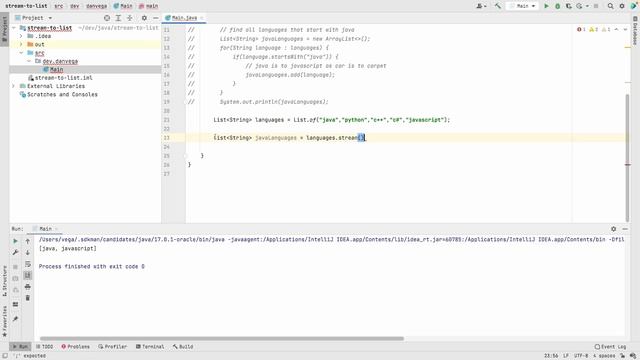 Java 16 Stream to List: How to convert a stream to a list смотреть онлайн