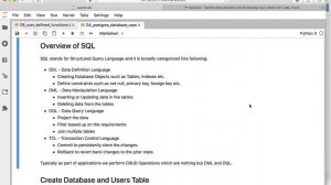 Mastering Python - Performing Database Operations - Overview of SQL