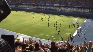 Barra Furia Guerrera ⚫🟡 (Fernández vial) en el estadio Ester Roa vs Brujas de Salamanca año 2018