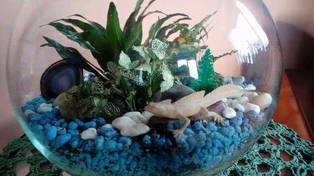 Цветочная композиция в аквариуме. смотреть онлайн