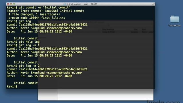 GIT - 11- lynda Первый коммит смотреть онлайн