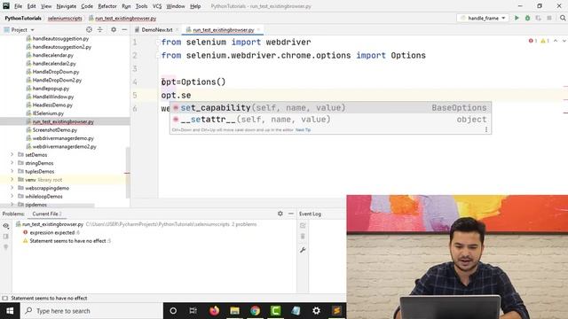How To Execute Selenium Scripts On Already Opened Browser Using Python смотреть онлайн