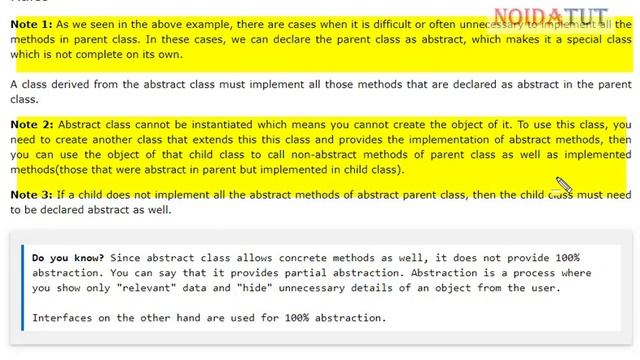 Abstract Class in Java with example
