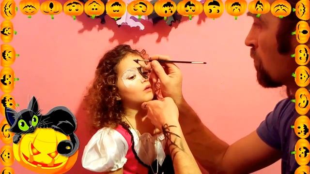 Алис - Летучая Мышка) Делаем макияж Аквагрим на Хеллоуин // #2серия смотреть онлайн