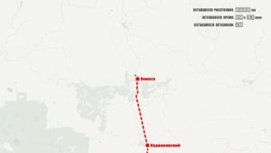 Схема движения поезда 016М Москва - Архангельск со всеми остановками
