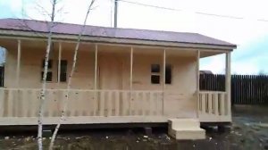 Бытовка домик с открытой террасой