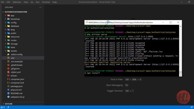 (02) Authentication System in Laravel | Install Laravel/ui package | Admin User Authentication