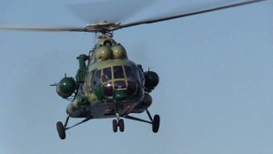Вертолет Ми-8АМТ-1 в Москве - (учебно-тренировочные полеты) -2 часть