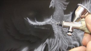 Уроки аэрографии для начинающих. Как нарисовать огонь! Птица- Феникс #4. Дмитрий Осокин - Аэрографи