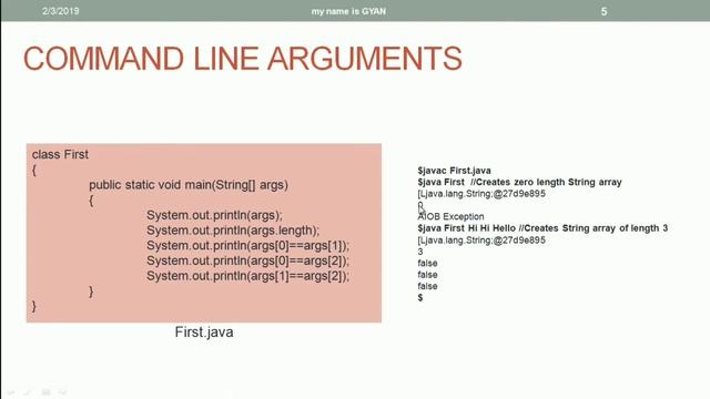String API in Java | #52 | Command Line Arguments in Java ( Using CMD or Terminal )