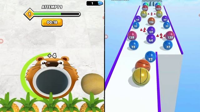 ?Ball Run 2048 in Infinity vs black hole attack - hole run 2048 Gameplay New Update level part #1