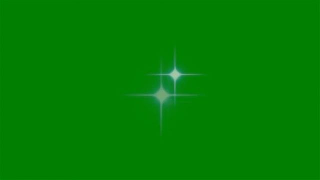 Green Screen Beautiful Star Twinkle Animation Effect Chromakey Overlay Футаж Звезды мерцают Эффект