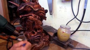 Резьба по дереву - Дракон из груши