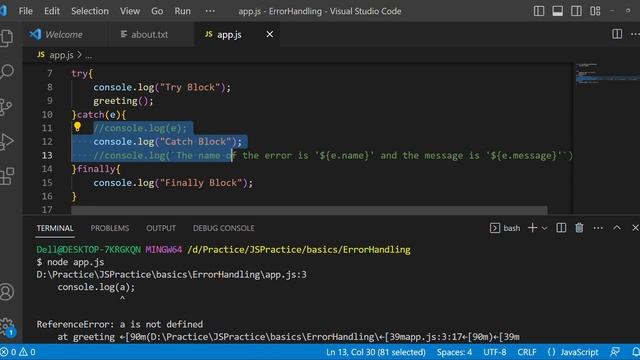 JavaScript Error Handling Practical | Part-1