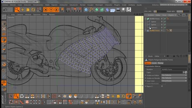 3D Modeling Tutorial Cinema 4D Modelado de Motocicleta Bike HD (Suzuki Hayabusa 1300)- 2da Parte смотреть онлайн
