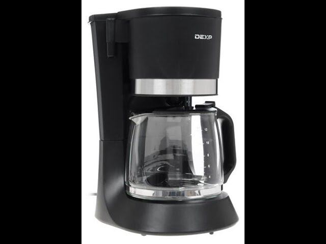 Кофеварка капельная DEXP DCM-1200 черный Распаковка смотреть онлайн