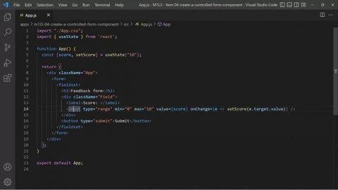 Create a Controlled Form Component part - 11